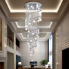 Crystal pendant, rotating ceiling lamp for country house suitable for stairs, custom made