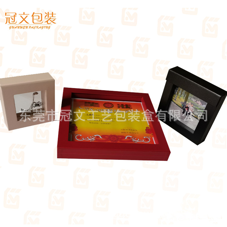 可平放竖摆和挂的项链手链相片奖状和首饰品的多用途透明木框