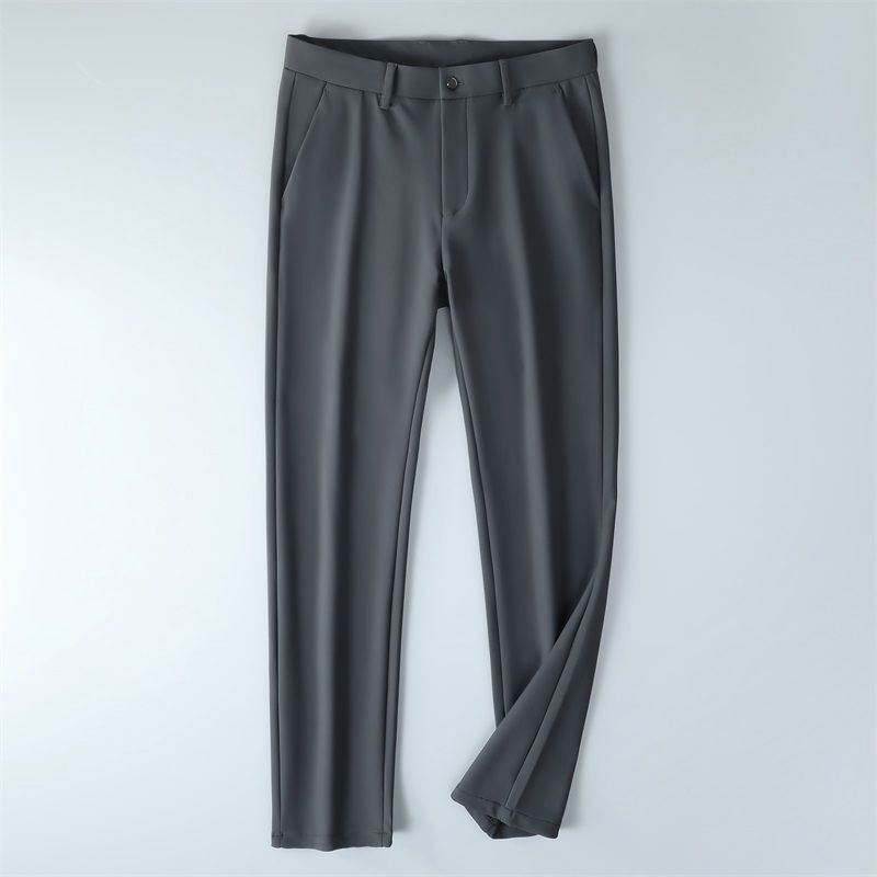 Comercio exterior transfronterizo Delgado verano Pantalones de cintura alta hombres de mediana edad y ancianos estiramiento papá desgaste casual traje de negocios Pantalones