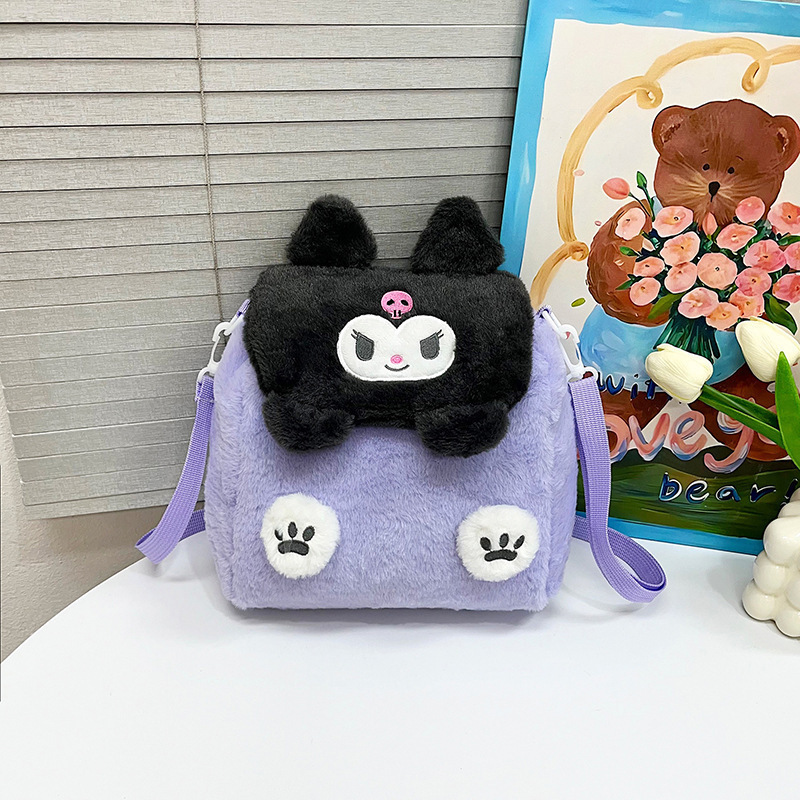 日系软萌卡通方款水獭双肩包可爱多功能单肩斜挎包美少女通勤书包|undefined