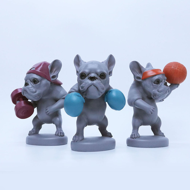 Modern Sports Dog Figurine, Modern Minimalist Home Decor for Entryway, Living Room, Wine Cabinet, French Bulldog Resin Craft Modern Sports Dog Figurine, Modern Minimalist Home Decor for Entryway, Living Room, Wine Cabinet, French Bulldog Resin Craft