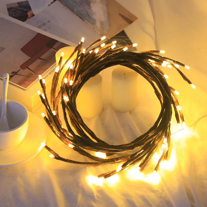 Explosive LED rattan lights Christmas decorations can be bent indoor room living room atmosphere romantic decorative lights