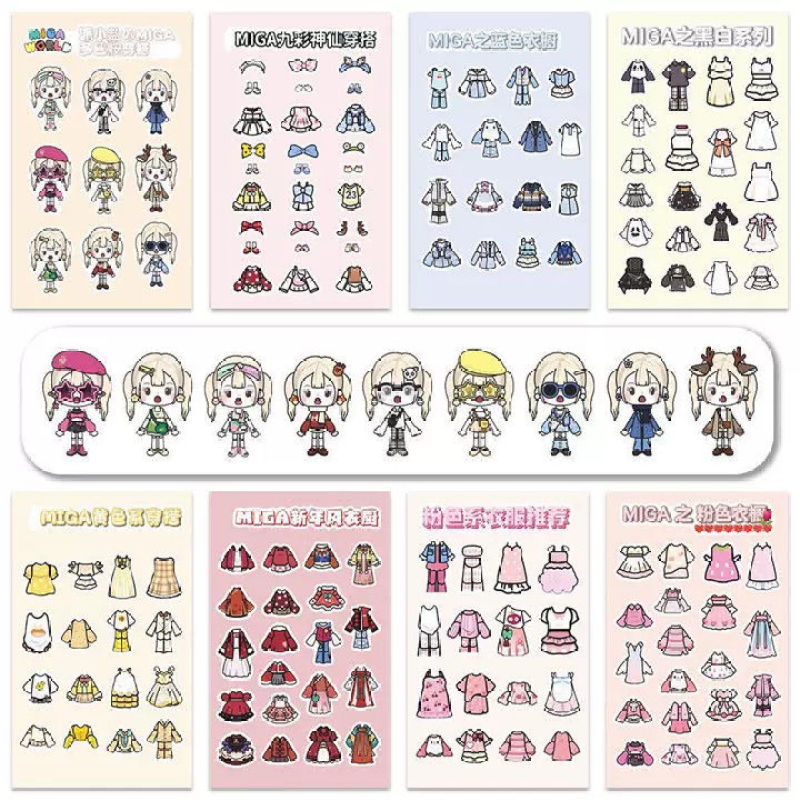 24 piezas más grandes de miga armario cambio de pegatinas divertidas pegatinas de puzzle para niños fácil de usar para crear pegatinas