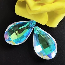 亚马逊AB彩水晶老琵琶吊坠太阳捕手珠帘灯饰坠DIY饰品透明散珠子