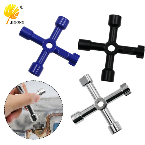 New product wholesale multi-purpose triangular key wrench in electric control cabinet elevator water meter valve square hole key