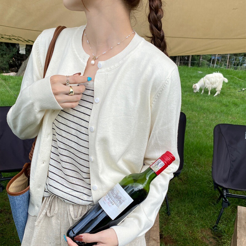 Early Autumn Outer Wear Knitted Cardigan Women's Outer Wear 2024 Spring & Fall New Loose Sweater Lazy Style Jacket Long-Sleeved Top Early Autumn Outer Wear Knitted Cardigan Women's Outer Wear 2024 Spring & Fall New Loose Sweater Lazy Style Jacket Long-Sleeved Top