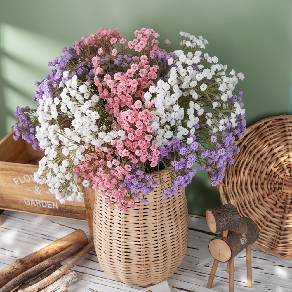 廠家滿天星小清新批發仿真花假花外貿插花家庭婚慶裝飾DY1-484Y