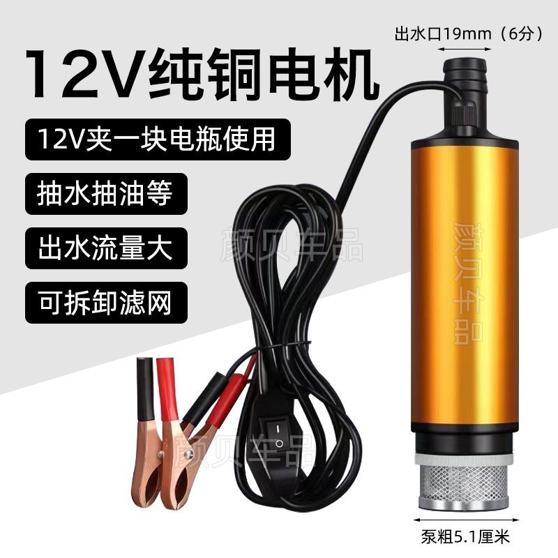 新款抽水泵小型潜水泵直流电瓶车抽水神器家用抽水浇菜园林抽水机