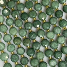 绿石 切面圆饼 8MM 碟形算盘  时尚饰品DIY配件Beads