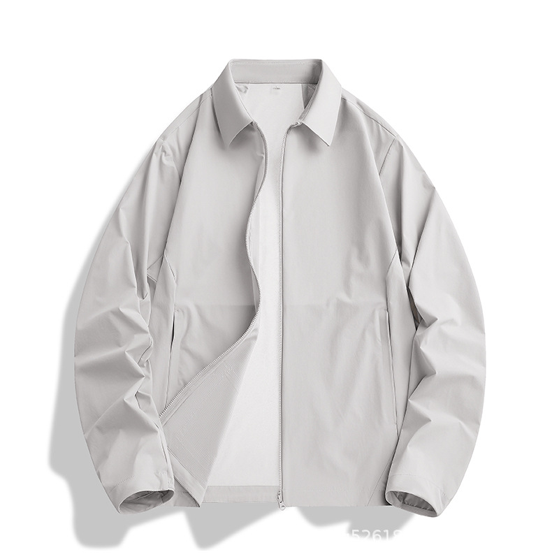Sports Outdoor Windbreaker Spring and Summer Thin Lapel Jacket Custom Printed Logo Embroidered Workwear Spring Casual Jacket