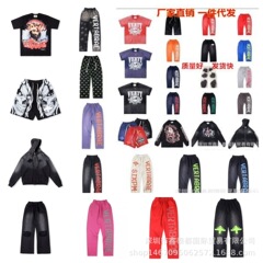 25FW 欧米ハイストリート Vertabrae スウェットパンツ 立体文字カジュアルスウェットシャツ ウォッシュドホールパンツ