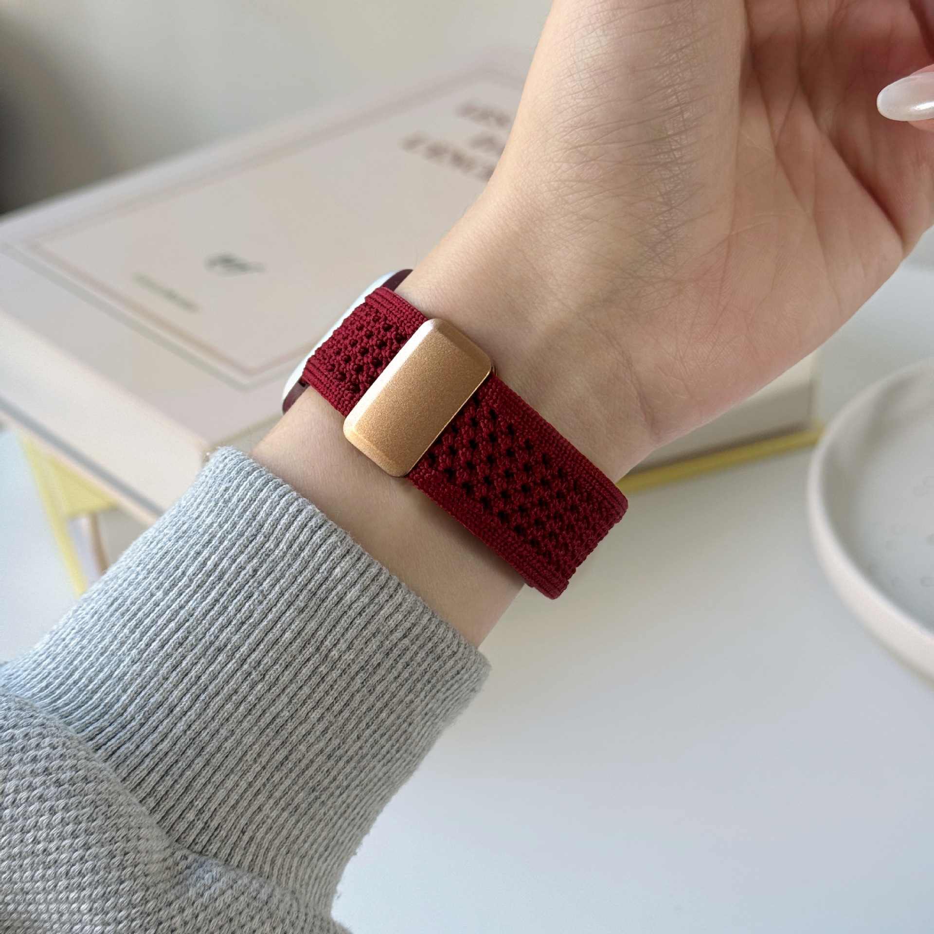 35g Weight Apple Smart Watch Magnetic Strap Classification Nylon Material Solid Color Pattern Fashion style Style Fashion Style Solid Color Apple Smart Watch Magnetic Strap 33