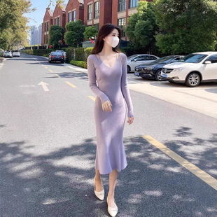 ��ɫv�Iᘿ��B��ȹ��Ů�ﶬ��ʽ�����~β�Lȹ������װ���ë��ȹ