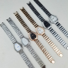 品牌蛇形女士手表韩版ins风简约气质复古轻奢跨境钢带石英手表