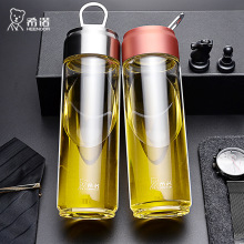 希诺单层玻璃杯便携加厚男女士大容量耐热家用带提环随手茶水杯子