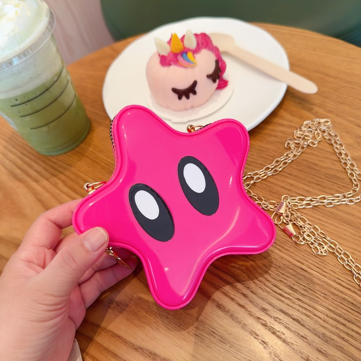 The 2025 new star bag, cute cartoon Guka bag, girls' crossbody bag, fashionable chain bag and girls' pvc bag undefined
