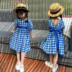 2022年新款童裙 女童公主裙 格子連衣裙廠家批發 children dress