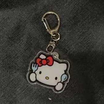 クリエイティブ漫画かわいい両面透明アクリル labubu キーホルダー学生バッグアクセサリー子供のランドセルペンダント|undefined
