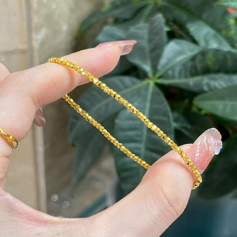 Fine Broken Children Xinghe Round Beads Didi Ball Stamping Rope Bracelet Women's Small Gold Beads Bracelet Bracelet Valentine's Day for Girlfriend Fine Broken Children Xinghe Round Beads Didi Ball Stamping Rope Bracelet Women's Small Gold Beads Bracelet Bracelet Valentine's Day for Girlfriend