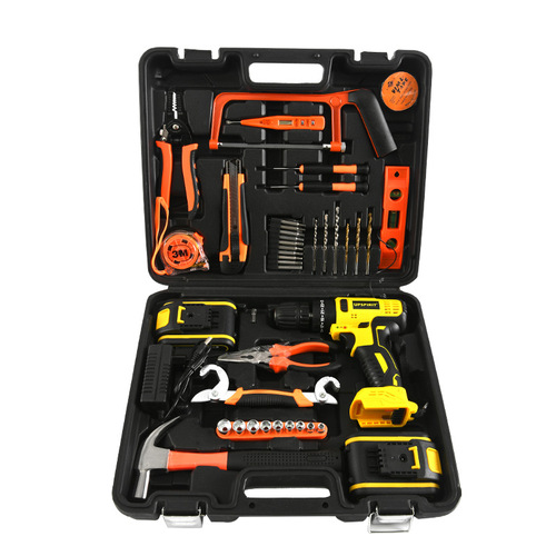 18V Cordless Drill Set with Brushless Charger, Electric Screwdriver, Multi-function Impact Drill, Home Use 21V Lithium-Ion Impact Hand Drill
