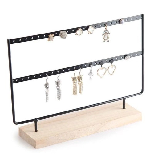 Desktop Acrylic Earring Ring Rack, Earring Storage Stand Accessory Display Stand Home Iron Jewelry Hook Earring Pendant Rack