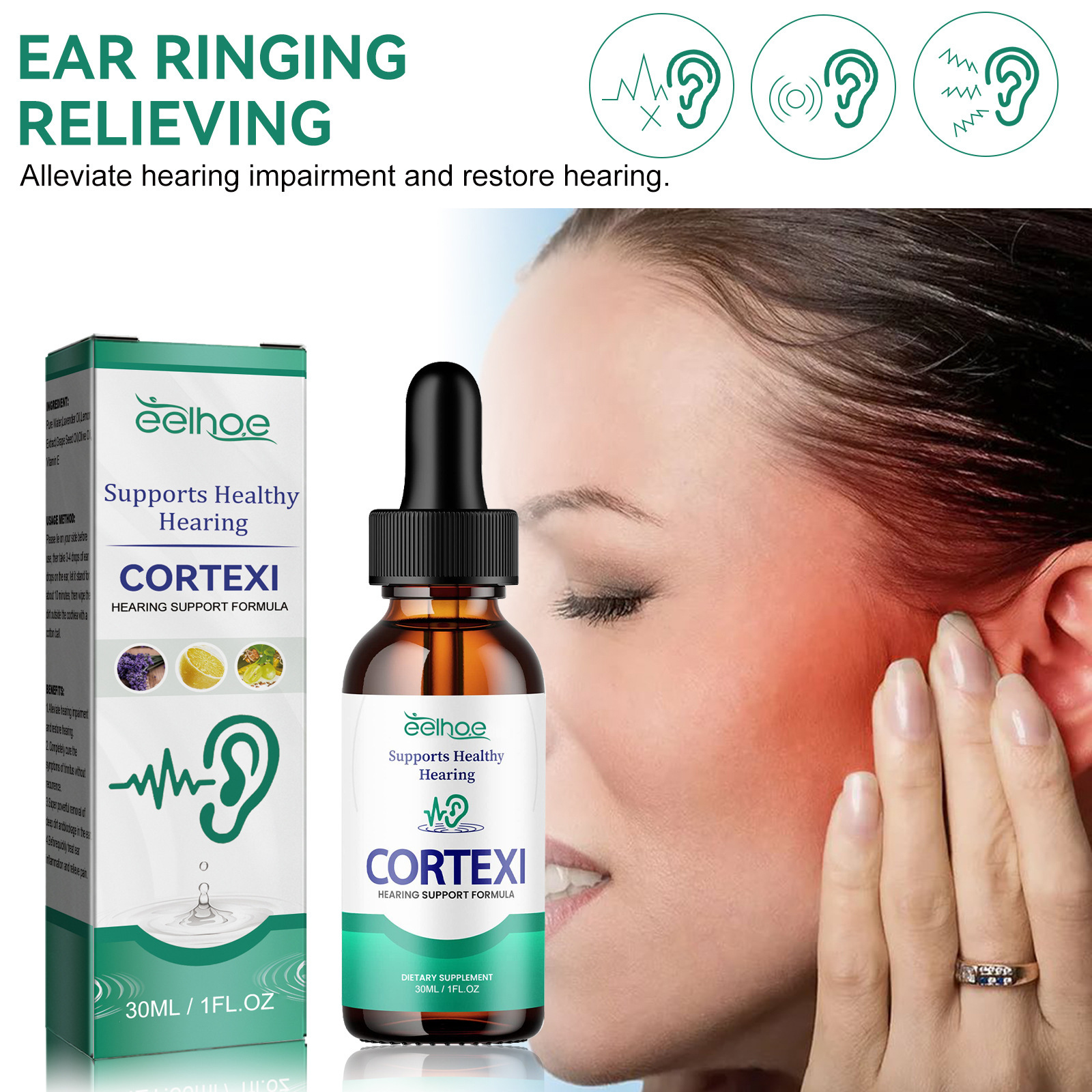 Eelhoe Ear Drops Daily Earwax Cleaning and Ear Care Drops
