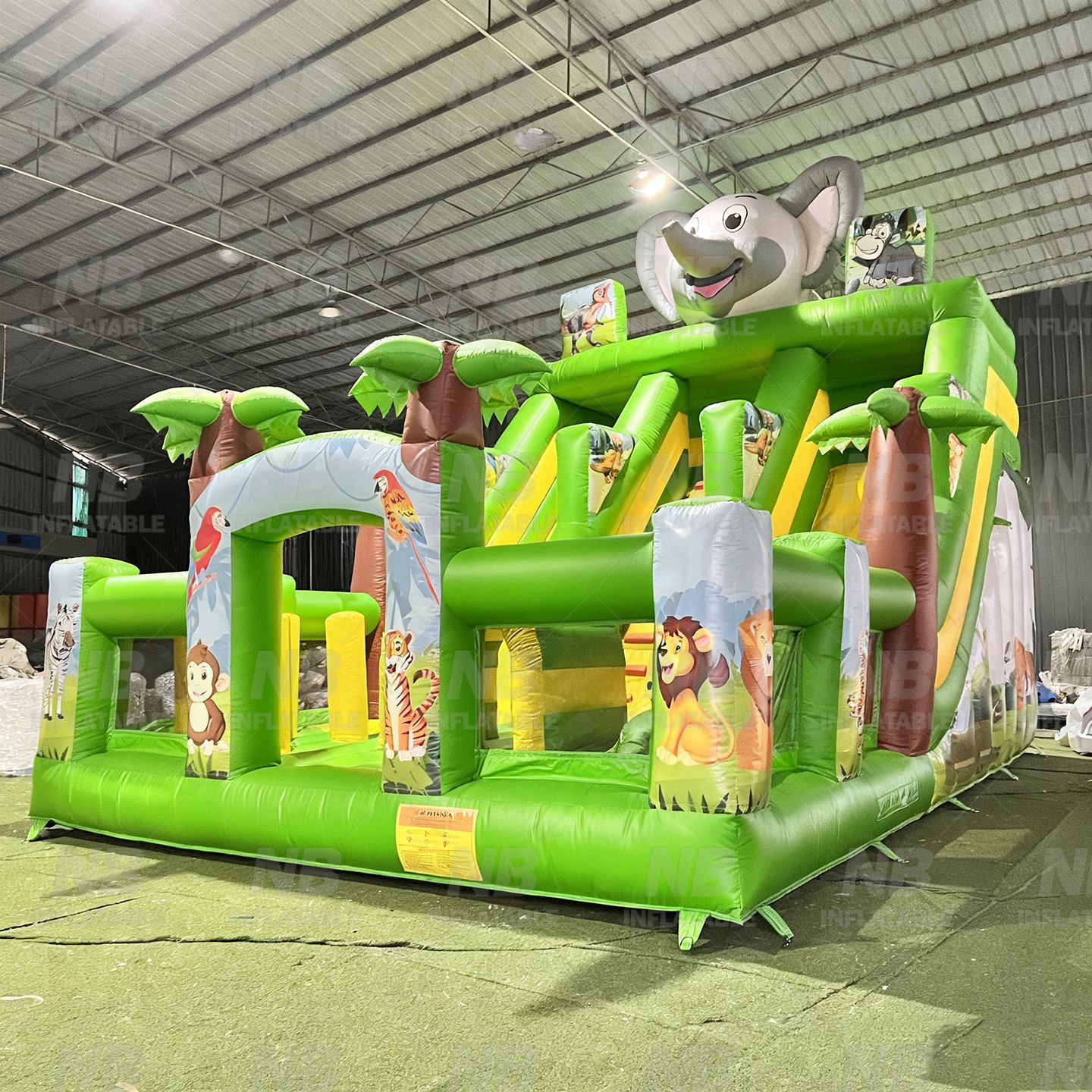 Gran castillo infláble al aire libre cama de salto interior atrio de centro comercial en línea deslizante deslizante barraca Fuerte travieso