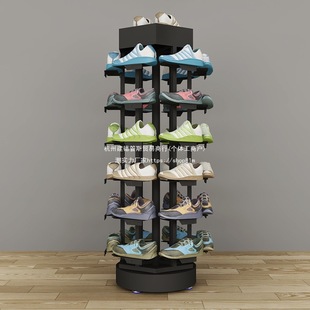 Shelf Display Rack Rotating Sports Shoe Store Shoe Rack Multi-Layer Store Island Shopping Mall Rack Shoe Display Rack Shoe Rack
