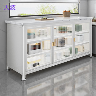 Rtd11m Thickened Rock Plate Kitchen Rack Dining Side Storage Floor Multi-Layer Microwave Multi-Function Storage Cabinet