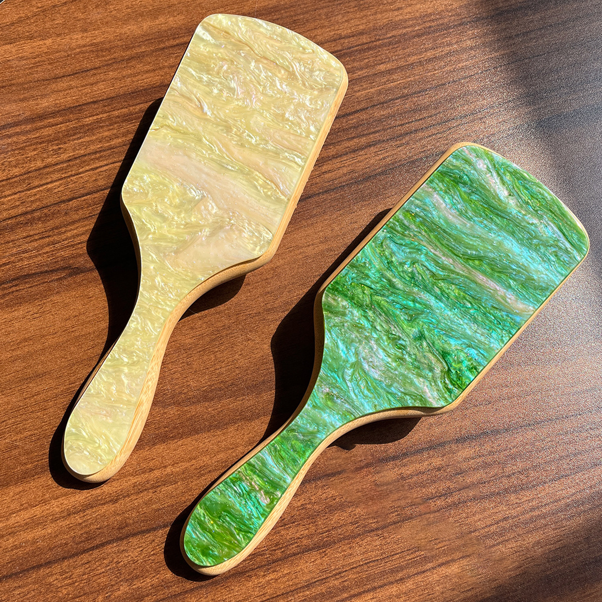 Airbag de ácido acético, cojín de dientes anchos, peine de masaje para el cabello, peine de peluquería para niños, peine de pelo largo y rizado, peine de madera de tablero grande