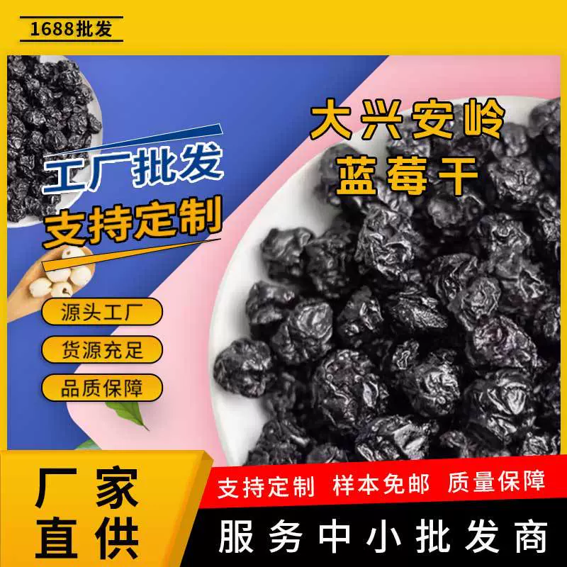 蓝莓干大兴安岭蓝莓100克新鲜蓝莓干工厂零食批发一件代发