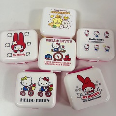 日本サンリオキティ弁当箱弁当箱おにぎりハンバーガー箱収纳可爱いフルーツおやつマイクロ波PP