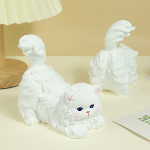 Three-dimensional cute Persian cat cat plaster mold porch desktop decoration table expansion incense stone aromatherapy silicone mold