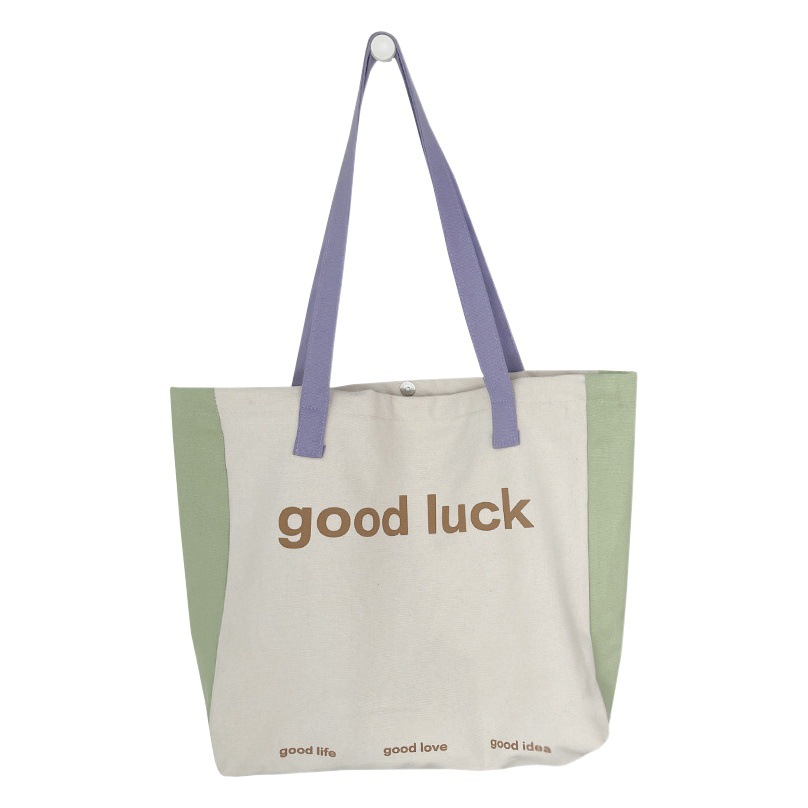 Bolsa de lona de las mujeres de un solo hombro color a juego macaron verano ligero transpirable de gran capacidad bolso de un hombro bolso de compras