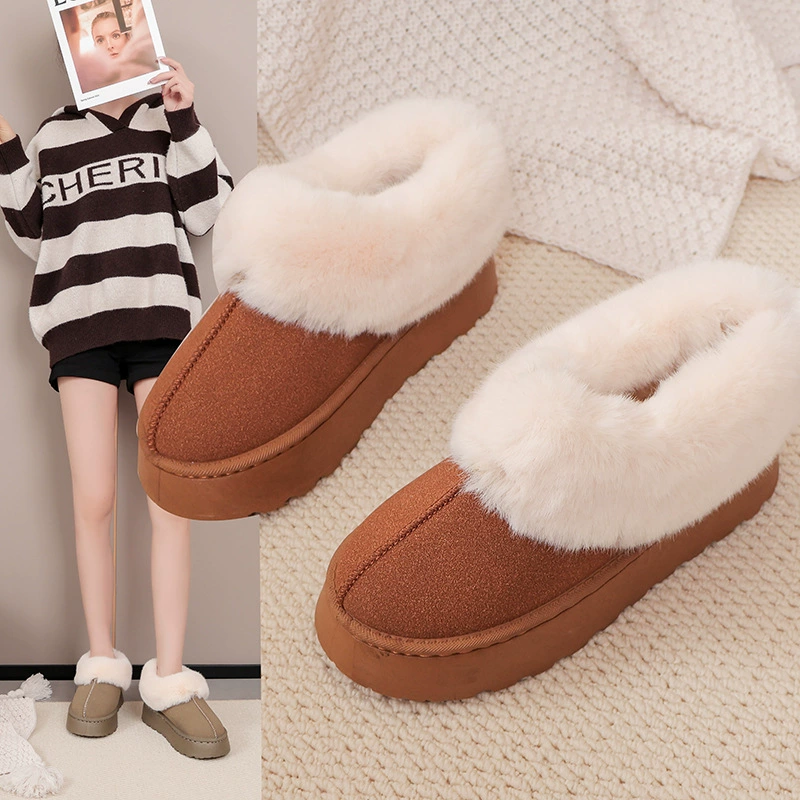 Fleece keep warm winter boots, internet celebrity, Korean style