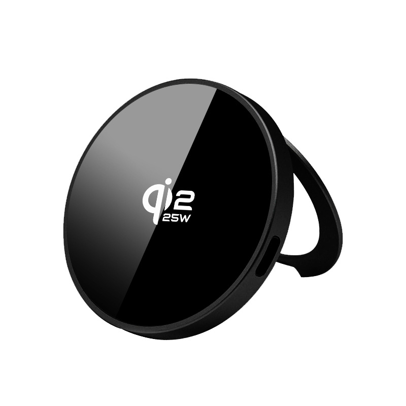 Modelo privado explosivo spot 25W magnetic inalámbrico carga de aleación de aluminio inalámbrico soporte de carga inalámbrica ultra baja temperatura QI2.2 carga inalámbrica