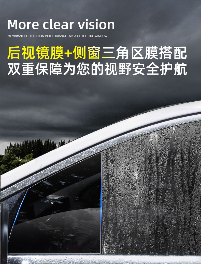 Suitable for Nissan Sylphy reversing reflective rearview mirror rainproof film Teana Tiida waterproof Qijun full screen anti-fog