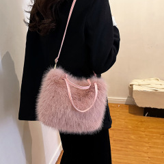 秋冬の新型の毛の包みは狐のぬいぐるみの包みの高級感をまねます。