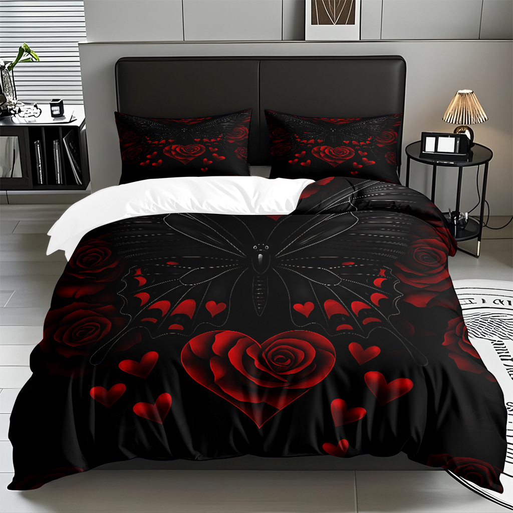 Butterfly series digital print edredón comercio electrónico transfronterizo preferido fuente fábrica adaptada modo TEMU / JIT