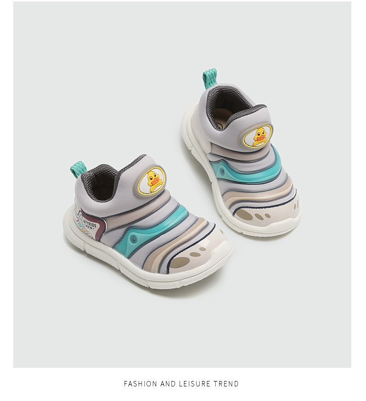 Scarpe da ginnastica Caterpillar antiscivolo e traspiranti da bambino di marca Little Yellow Duck, leggere per ragazze, primavera e autunno_voghion.com