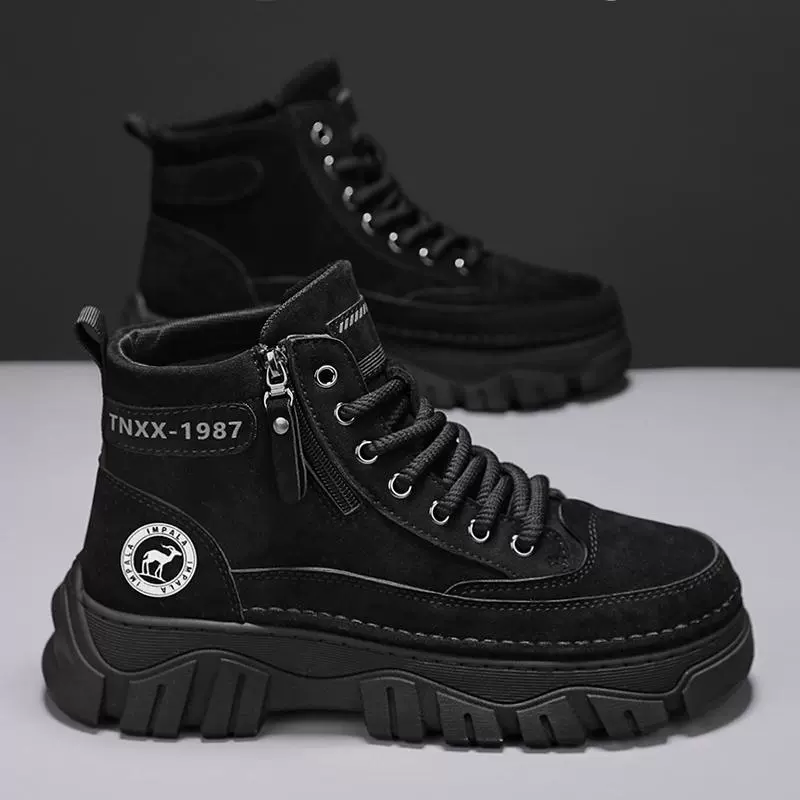 Мужские ботинки Martens до щиколотки, рабоче‑спортивный стиль, размеры 39–44, песочный/чёрный/хаки