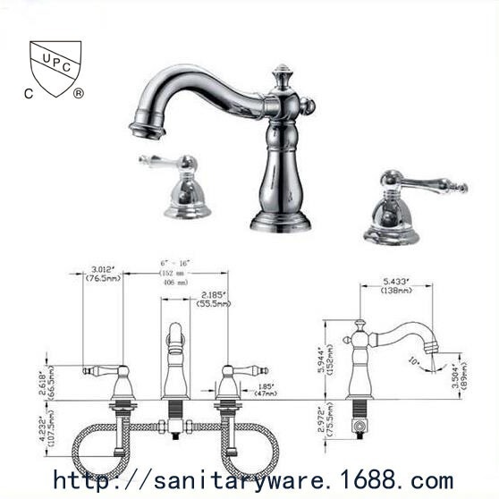 American faucet CUPC certified UPC certified three-hole basin faucet export license American hotel/Project