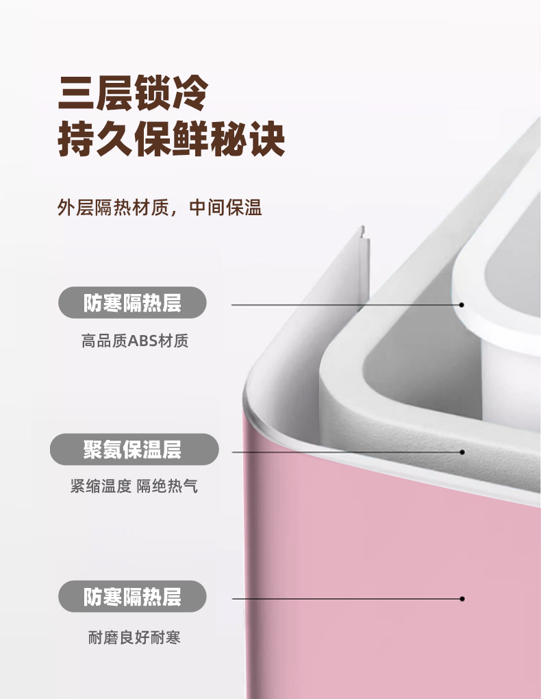 Car-Mounted Mini Fridge, Dual-Use for Car and Home, Beauty Mirror, Skincare Product Storage Box, Compatible with Us, Eu, Uk, and Au Standards, Global Use, Cross-Border