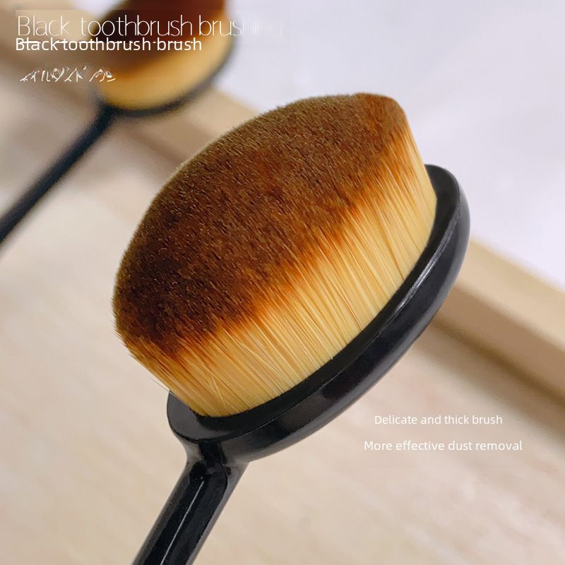 指甲清潔刷美甲工具前置處理粉塵刷化妝刷後緣牙刷型細密刷軟毛刷