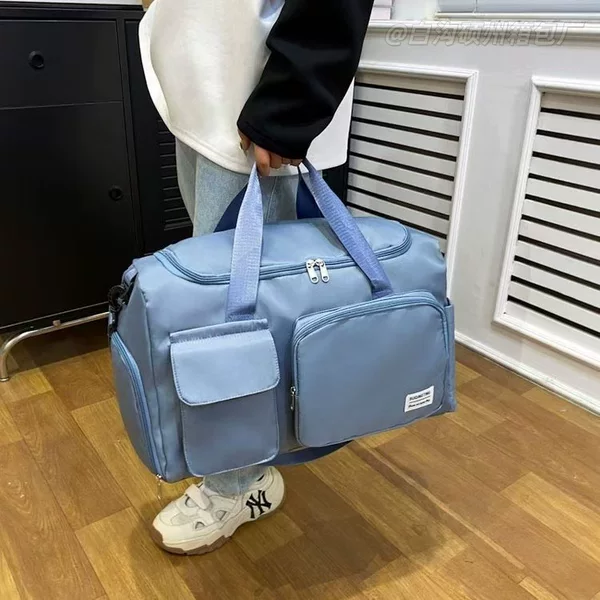 Manufacturer Wholesale Fitness Bag, Large Capacity Luggage Bag with Shoe Compartment, Sports Handbag, Shoulder Bag, Business Trip Short-Distance Travel Bag