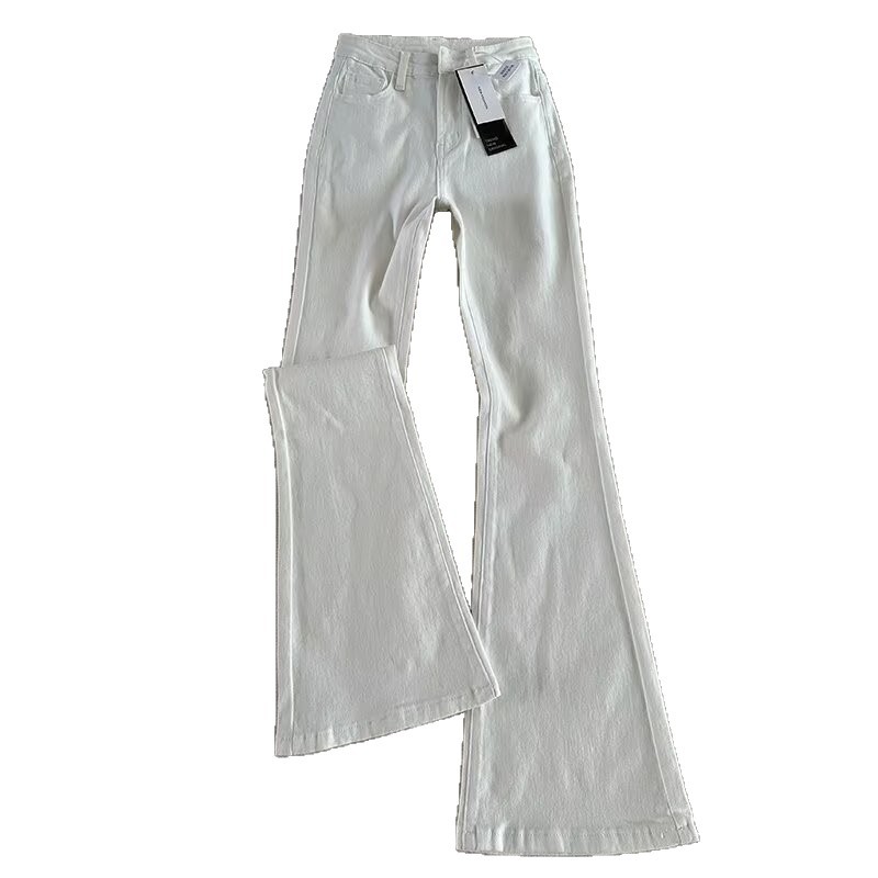 Men's Clothing Men's Plus Size Curved Flare Jeans Black Elastic Waist High Street Style Spring Autumn Fashion Vibe Pants_voghion.com