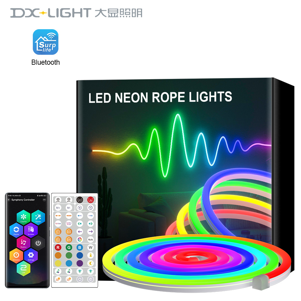 LED de neón decoración de fiesta luces rgb barra de diapositivas al aire libre impermeable silicona decoración de neón image 6