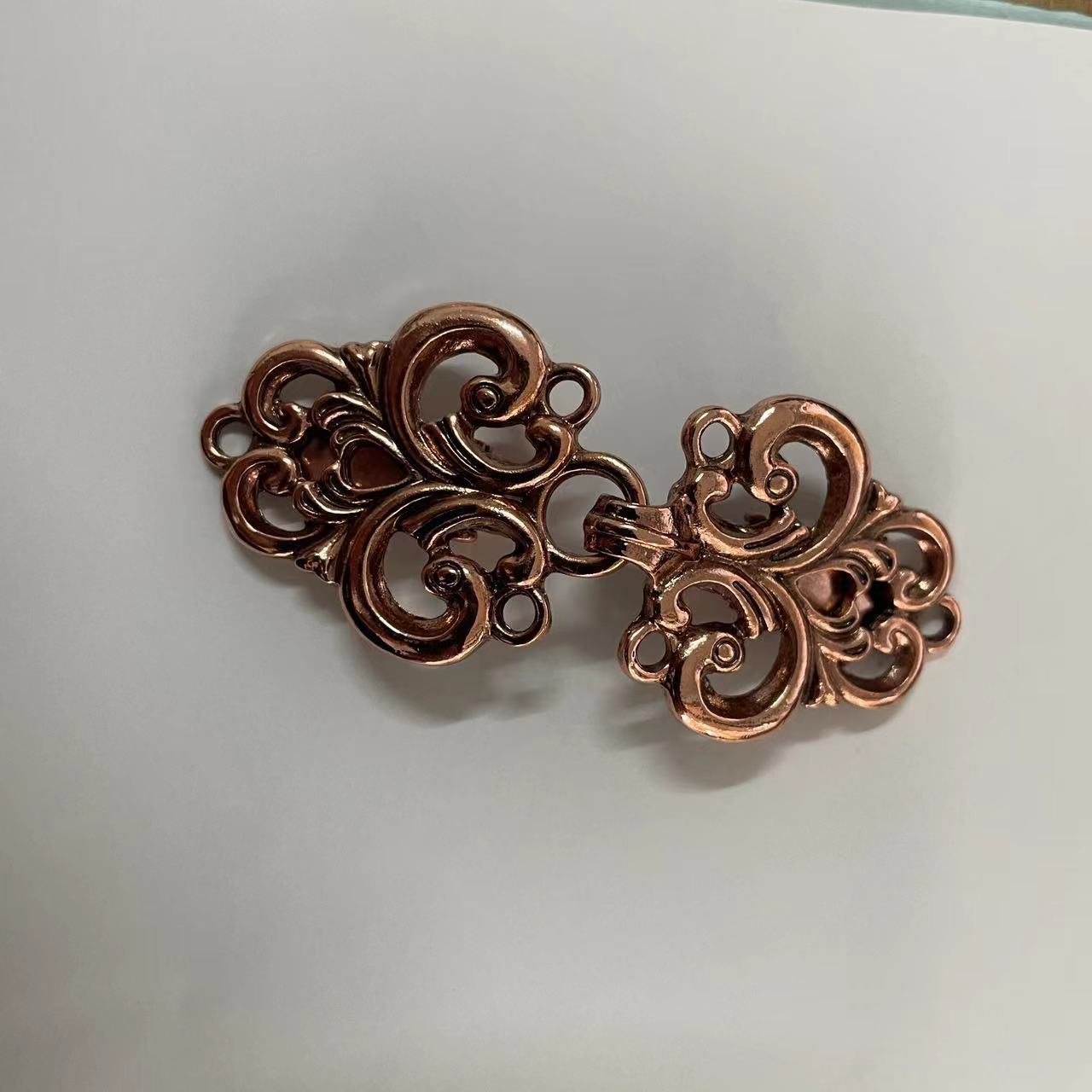 클립 버클 스웨터 클립 골동품 빨간 구리 클라우드 스트라이프