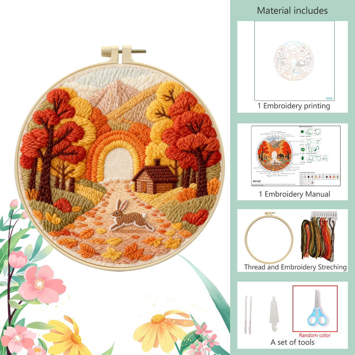 Conejo de Autumn Lin - - paquete de materiales básicos + 20cm de cocina de acero + dispositivo de inserción de tijeras