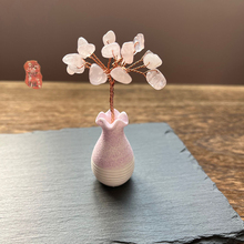 迷你天然水晶粉晶紫晶树发财树摆件办公居家桌面装饰可爱小礼物